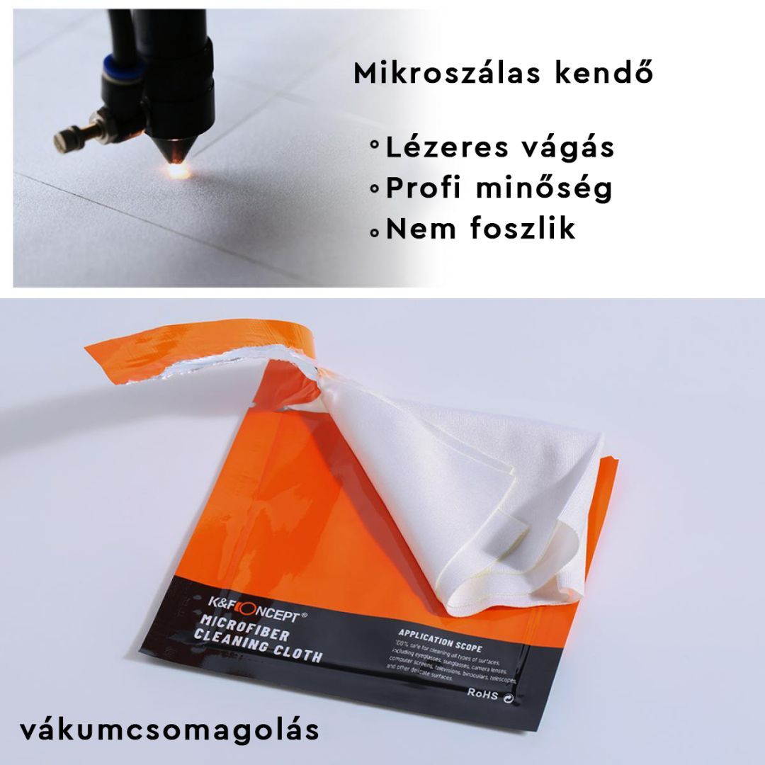 K&F Concept Mikroszálas törlőkendő 15x15cm White K&F Concept Mikroszálas törlőkendő 15x15cm White
