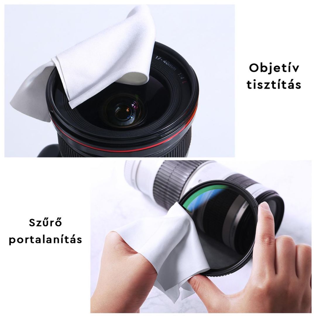 K&F Concept Mikroszálas törlőkendő 15x15cm White K&F Concept Mikroszálas törlőkendő 15x15cm White