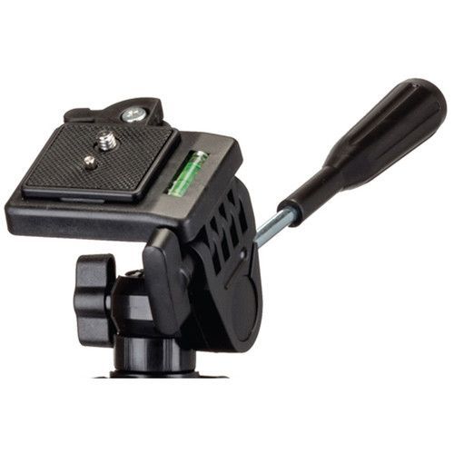 Sunpak 5400DLX állvány 3D fejjel telefon és akciókamera adapterrel Black