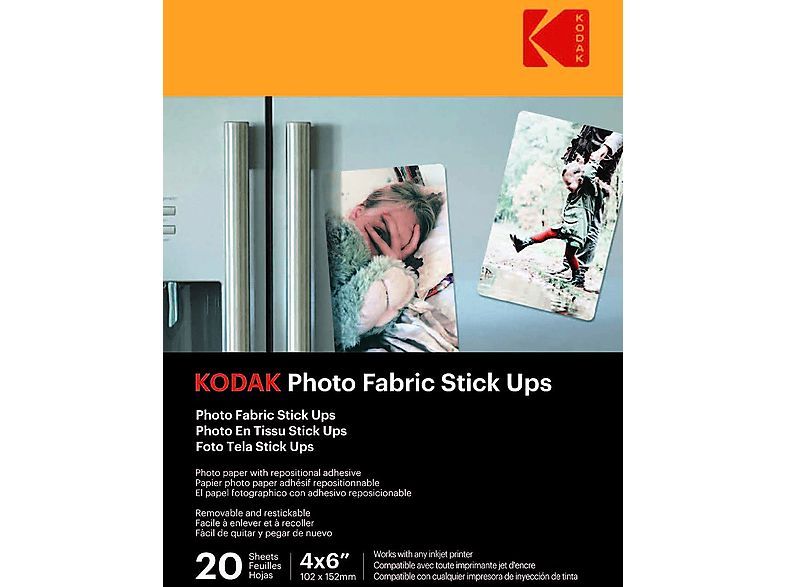 Kodak Photo Fabric 10x15 cm 20db Felragaszthatő felületű papír Kodak Photo Fabric 10x15 cm 20db Felragaszthatő felületű papír