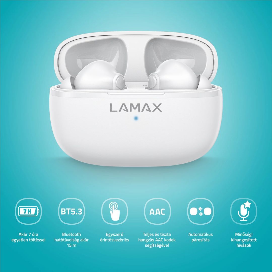 Lamax Clips1 Play Bluetooth Headset White Lamax Clips1 Play Bluetooth Headset White