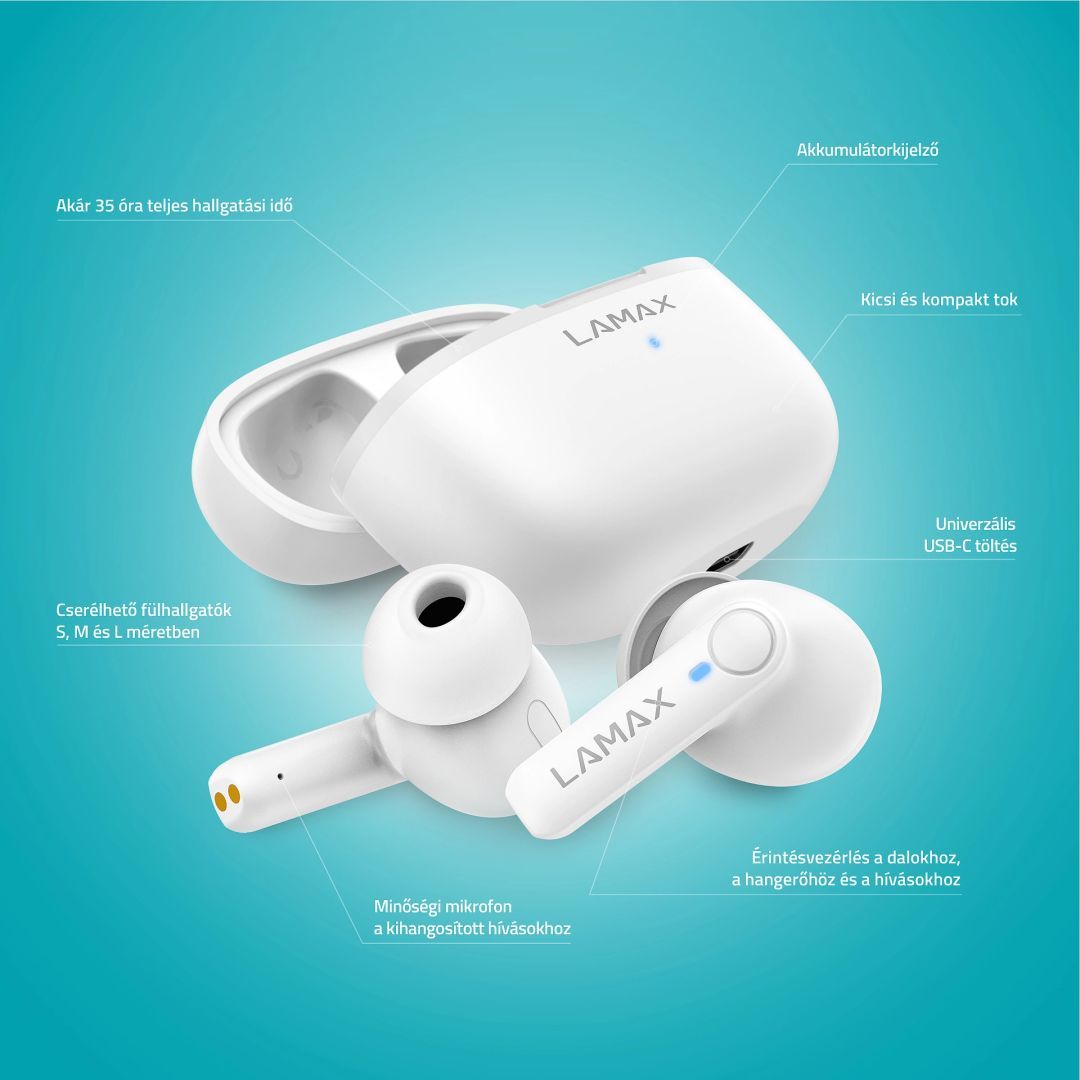 Lamax Clips1 Play Bluetooth Headset White Lamax Clips1 Play Bluetooth Headset White