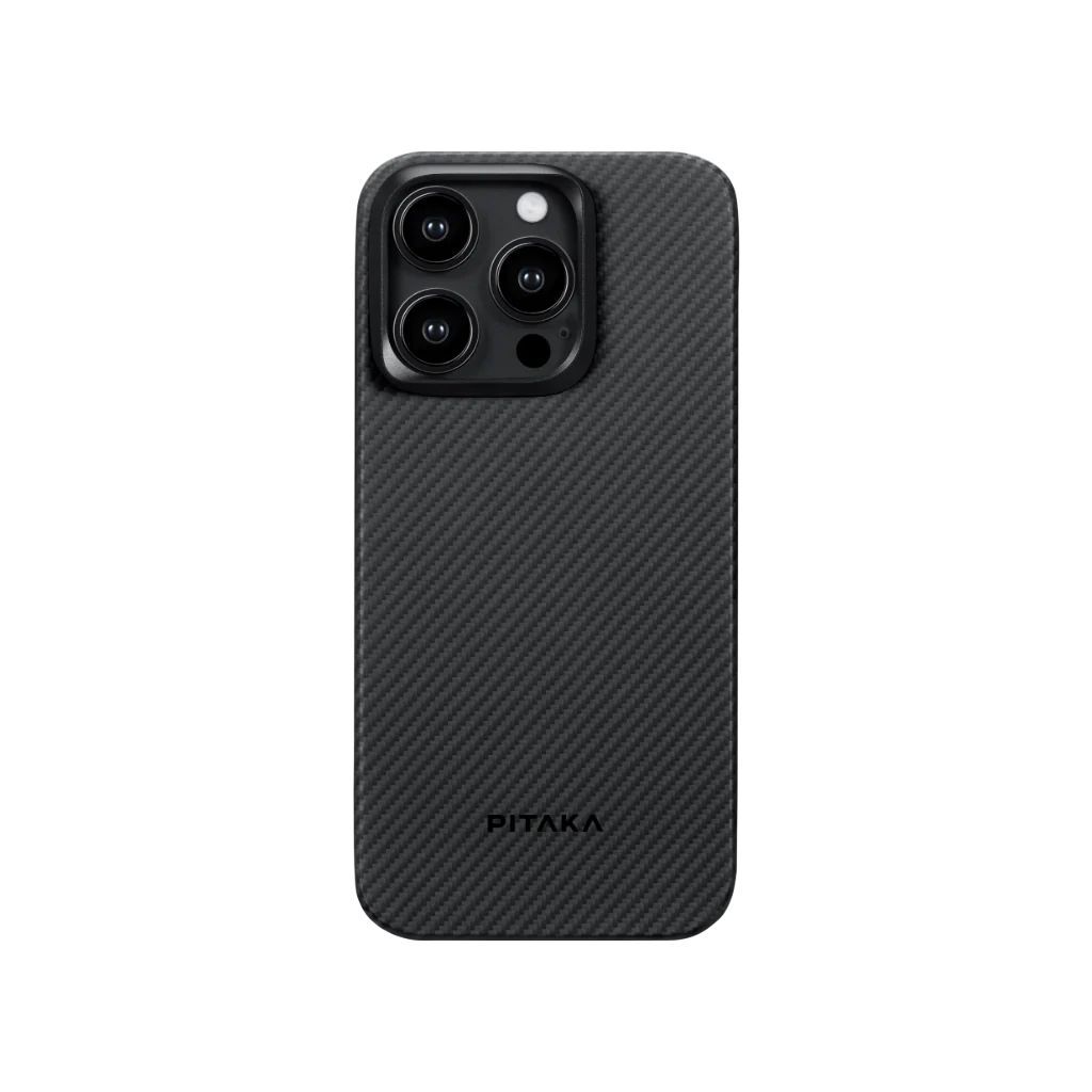 Pitaka MagEZ 4 600D case for iPhone 15 Pro Black/Grey Twill Pitaka MagEZ 4 600D case for iPhone 15 Pro Black/Grey Twill