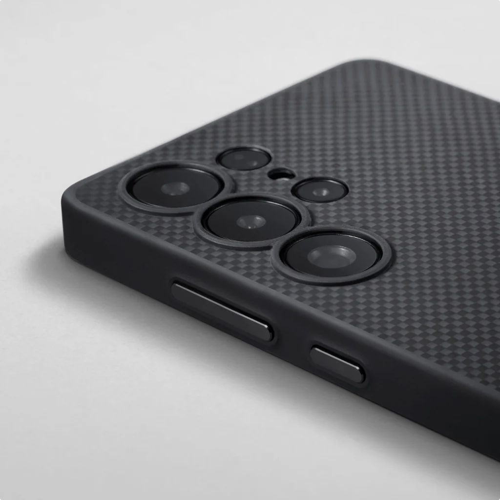 Pitaka PIN Button Case Samsung Galaxy S25 Ultra Black/Grey Plain