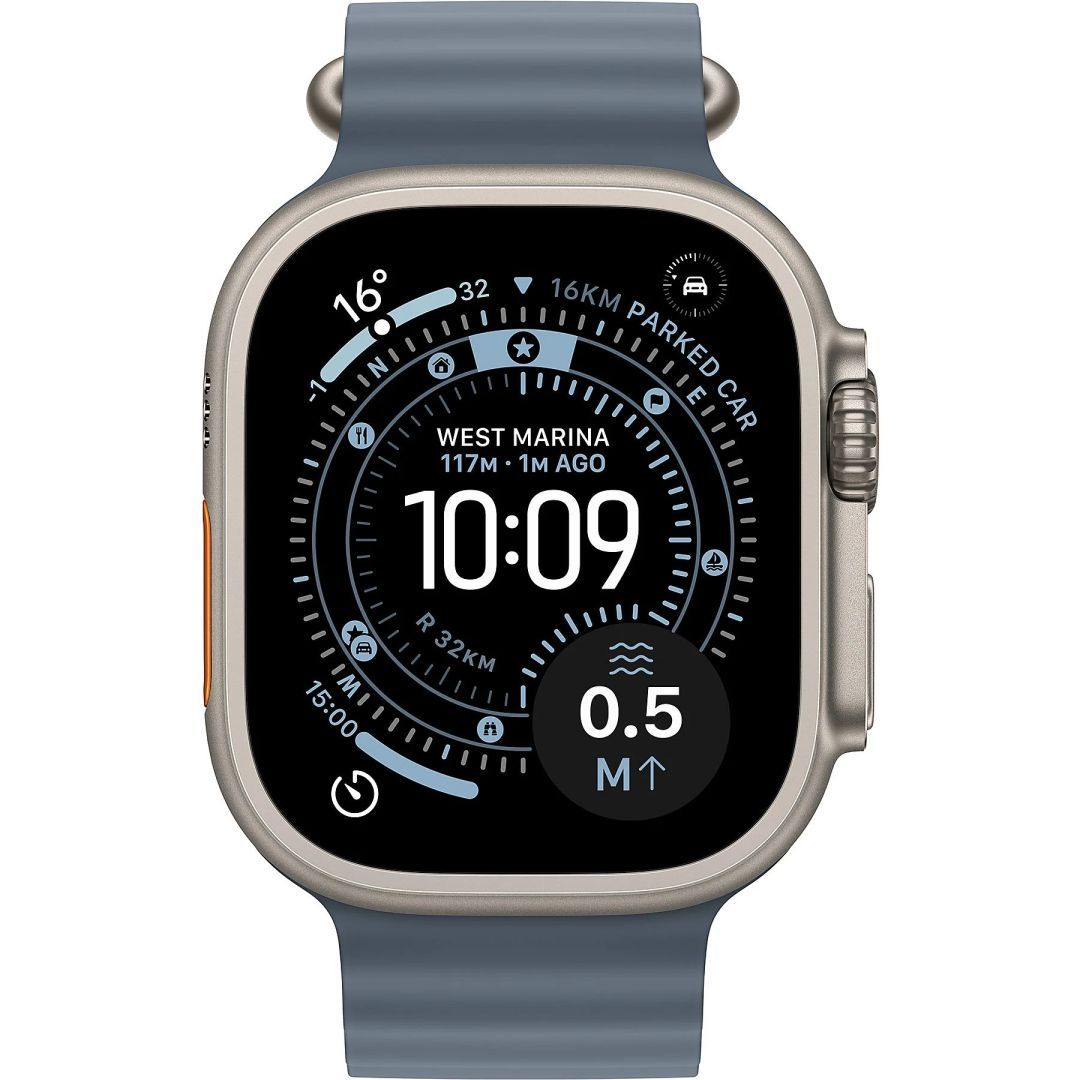 Apple Watch Ultra 3 Cellular 49mm Natural Titanium Case with Anchor Blue Ocean Band Apple Watch Ultra 3 Cellular 49mm Natural Titanium Case with Anchor Blue Ocean Band