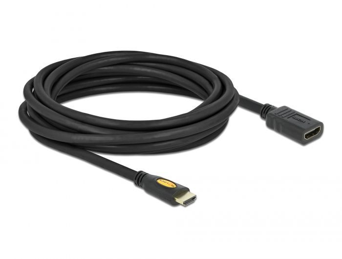 DeLock HDMI A male > HDMI A female 5m Black DeLock HDMI A male > HDMI A female 5m Black