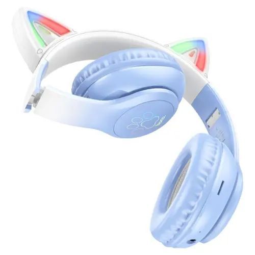 Hoco W42 Cat Wireless Bluetooth Headset Blue