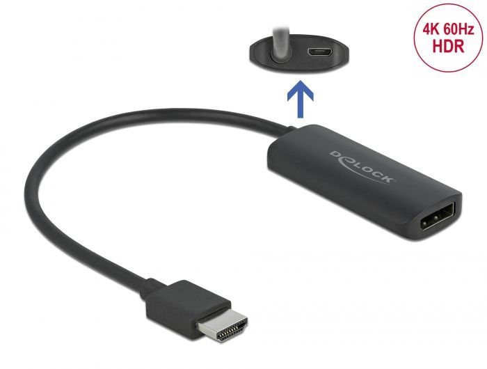 DeLock Adapter HDMI-A male > Displayport female DeLock Adapter HDMI-A male > Displayport female