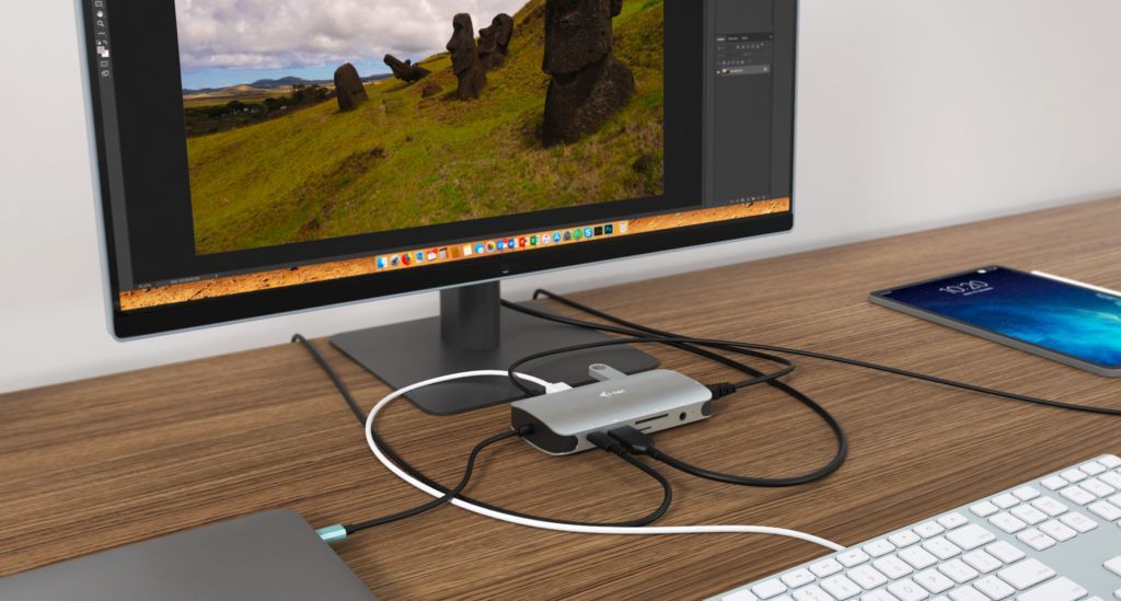 I-TEC USB-C Travel Nano Dock HDMI/VGA with LAN+Power Delivery 100W Grey