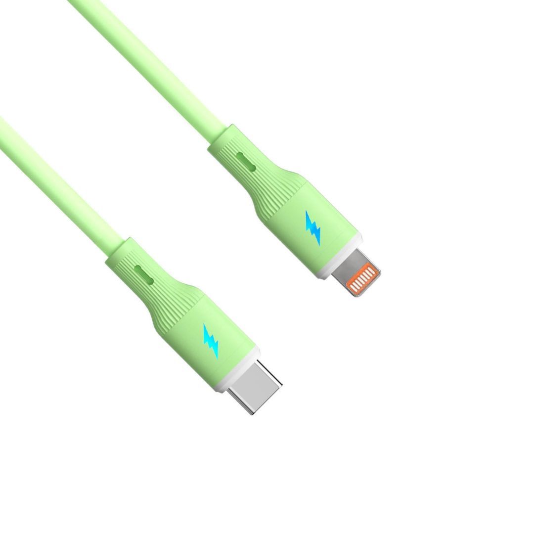 Akyga AK-USB-73 USB-C to Lightning 30W Cable 1m Green Akyga AK-USB-73 USB-C to Lightning 30W Cable 1m Green