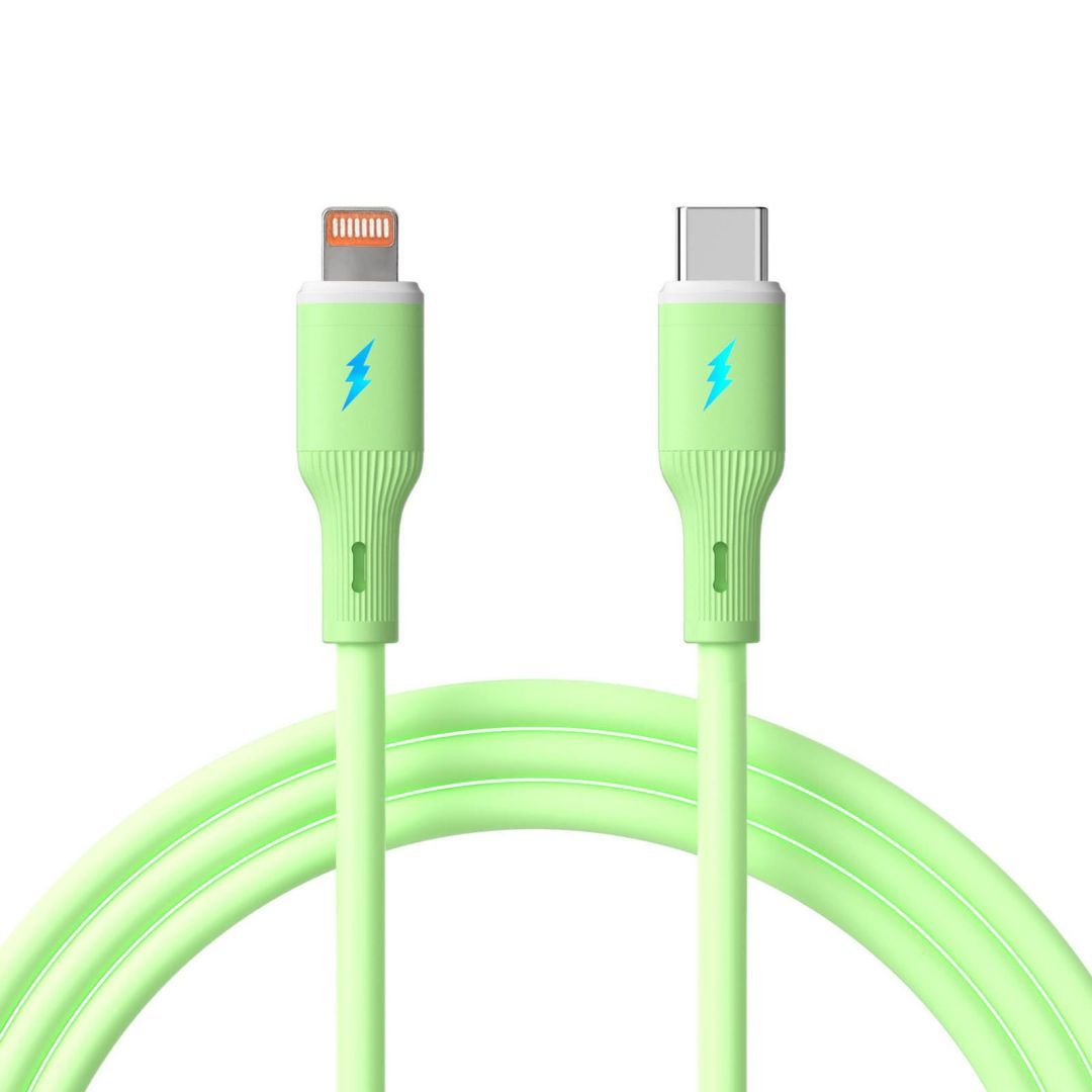 Akyga AK-USB-73 USB-C to Lightning 30W Cable 1m Green Akyga AK-USB-73 USB-C to Lightning 30W Cable 1m Green