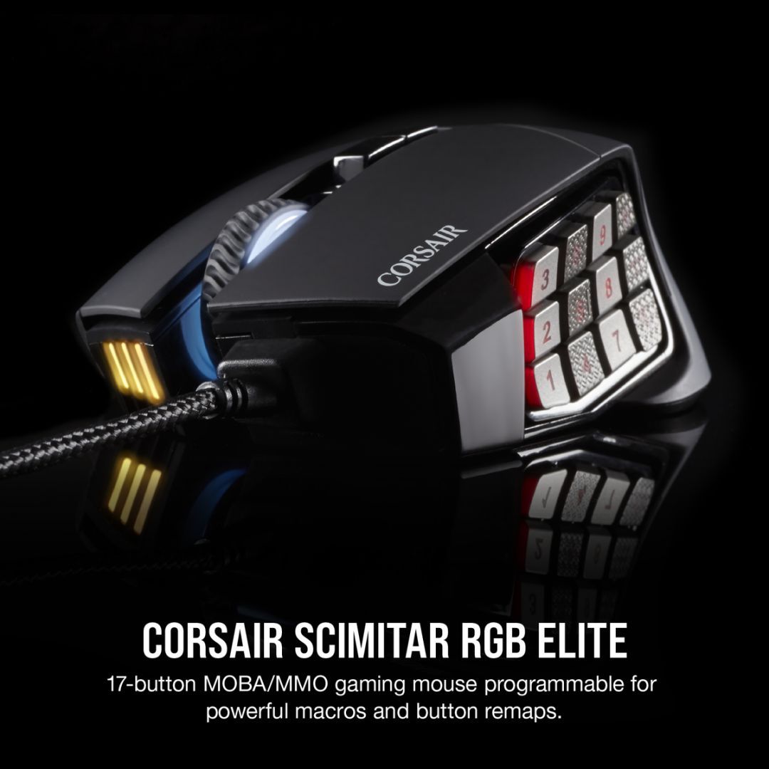 Corsair Scimitar RGB Elite MOBA/MMO Black Corsair Scimitar RGB Elite MOBA/MMO Black