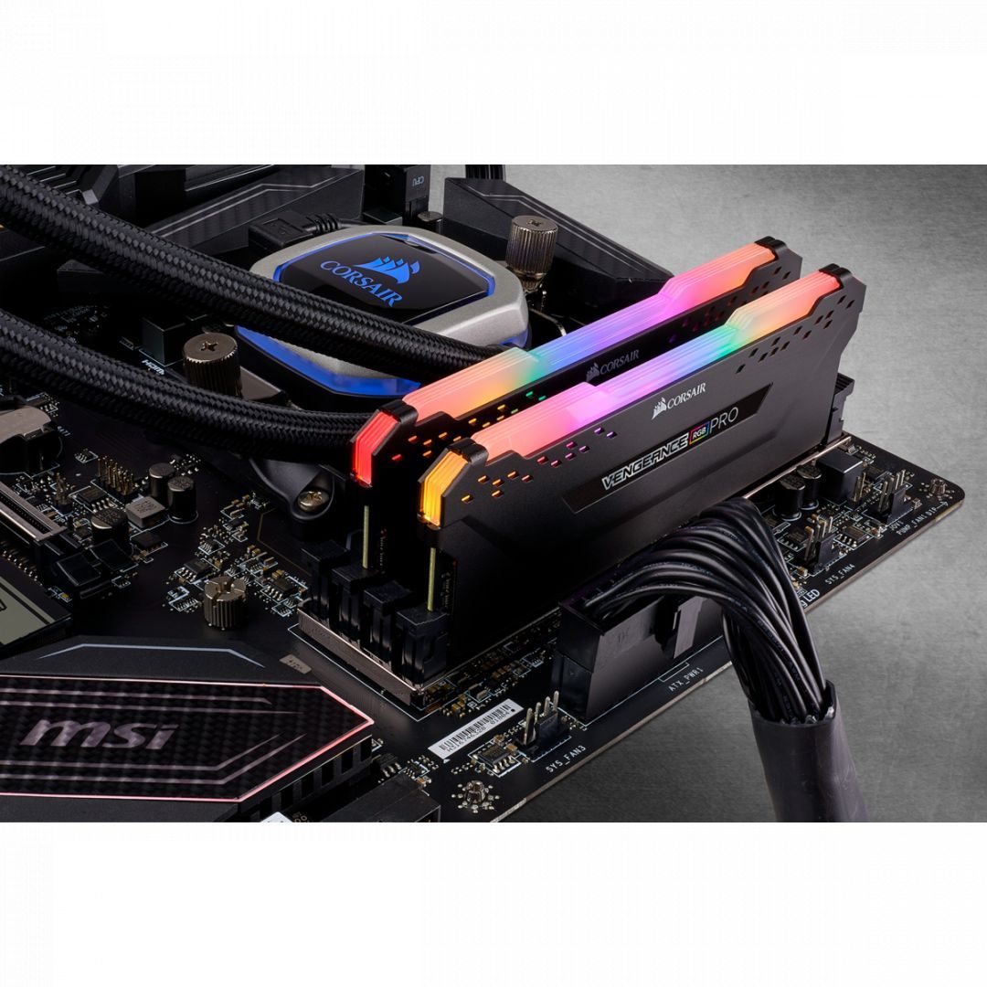 Corsair 32GB DDR4 2666MHz Kit(2x16GB) Vengeance RGB Pro Black Corsair 32GB DDR4 2666MHz Kit(2x16GB) Vengeance RGB Pro Black