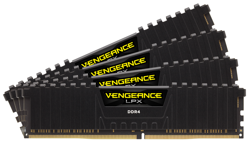 Corsair 64GB DDR4 2666MHz Kit(4x16GB) Vengeance LPX Black Corsair 64GB DDR4 2666MHz Kit(4x16GB) Vengeance LPX Black