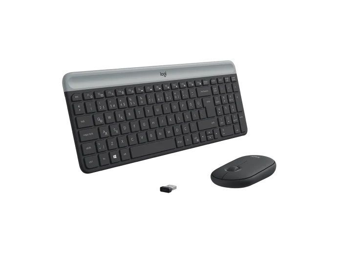 Logitech MK470 Slim Wireless Keyboard and Mouse Combo Graphite UK Logitech MK470 Slim Wireless Keyboard and Mouse Combo Graphite UK