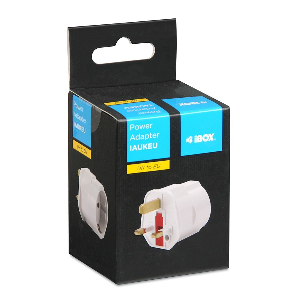 iBox UK/EU Power socket adapter White iBox UK/EU Power socket adapter White
