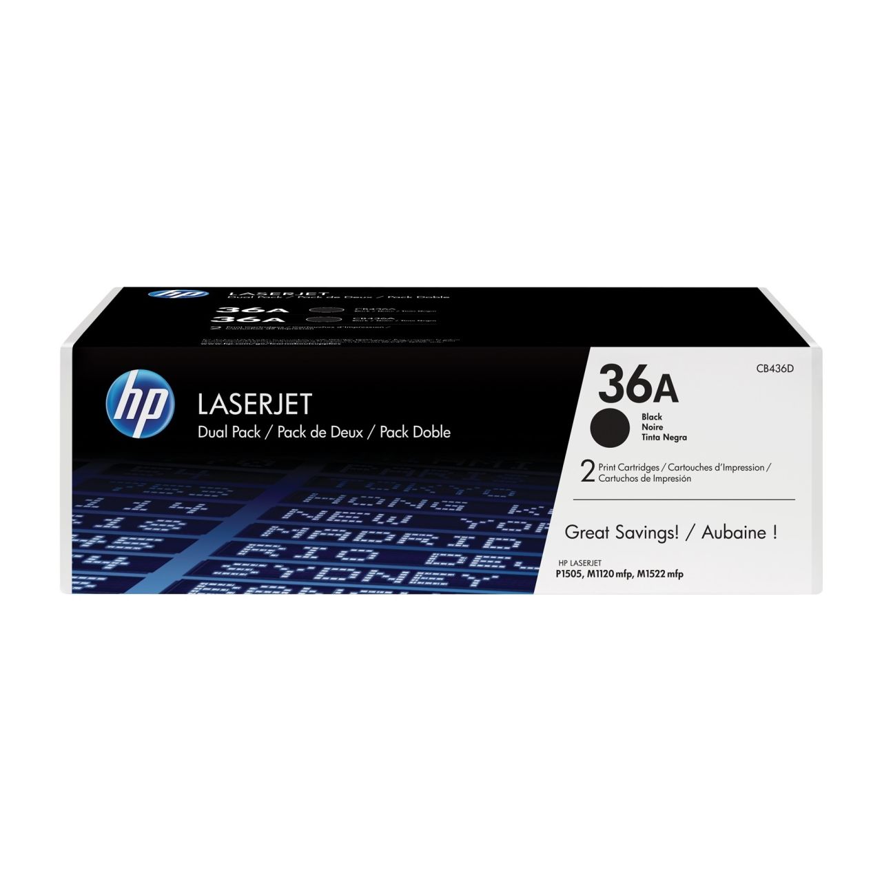 HP CB436AD (36A) 2-pack Black toner HP CB436AD (36A) 2-pack Black toner