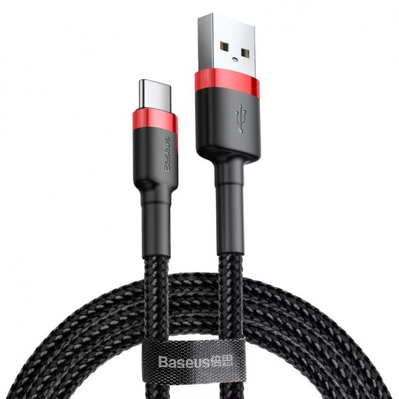 Baseus Cafule USB-C Cable 2A 3m Black/Red Baseus Cafule USB-C Cable 2A 3m Black/Red