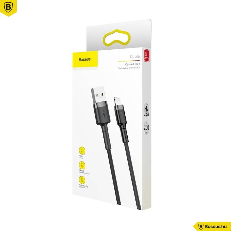 Baseus Cafule Lightning Cable 1,5A 2m Black Baseus Cafule Lightning Cable 1,5A 2m Black