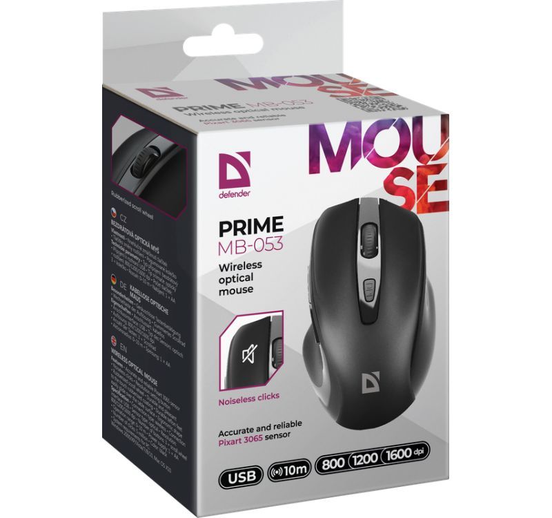 Defender Prime MB-053 Wireless Mouse Black Defender Prime MB-053 Wireless Mouse Black