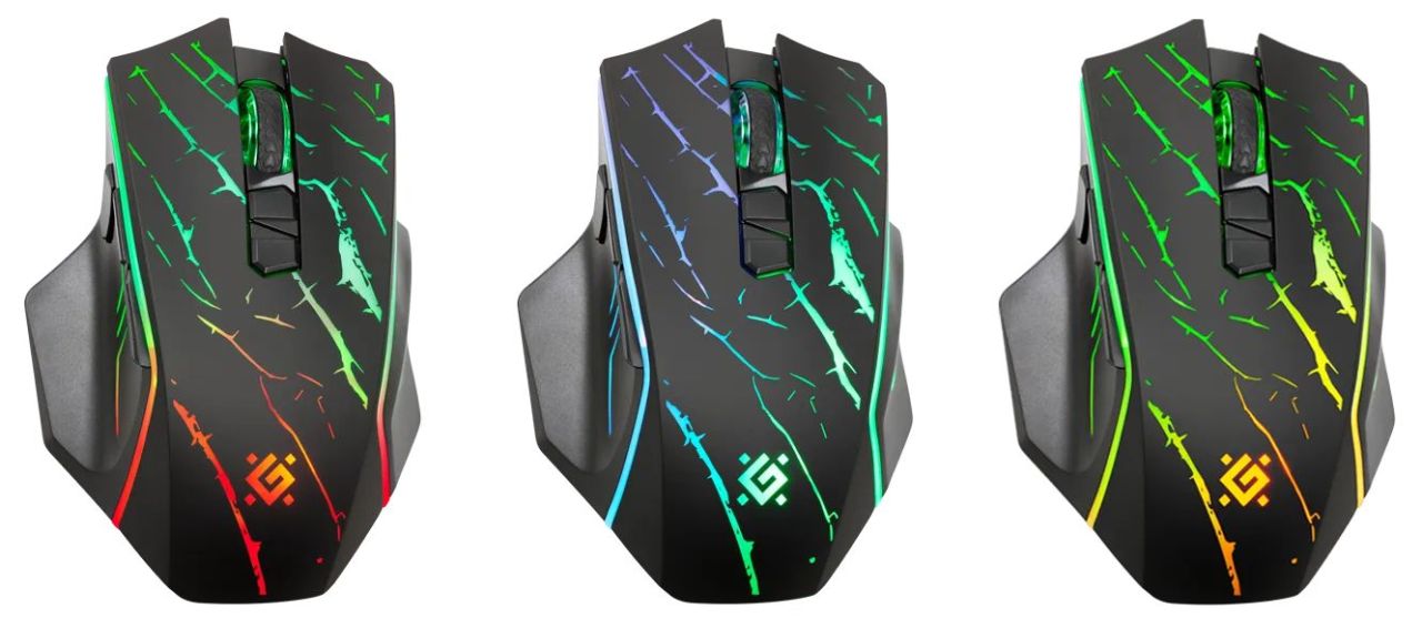 Defender Uran GM-503 Wireless RGB Gaming Mouse Black