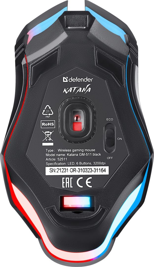 Defender Katana GM-511 Wireless Gaming Mouse Black
