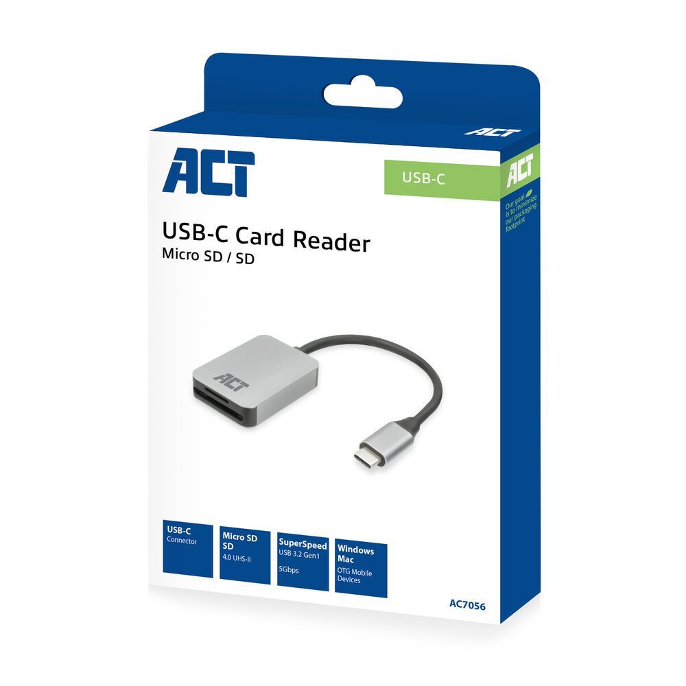 ACT AC7056 Card Reader Silver ACT AC7056 Card Reader Silver