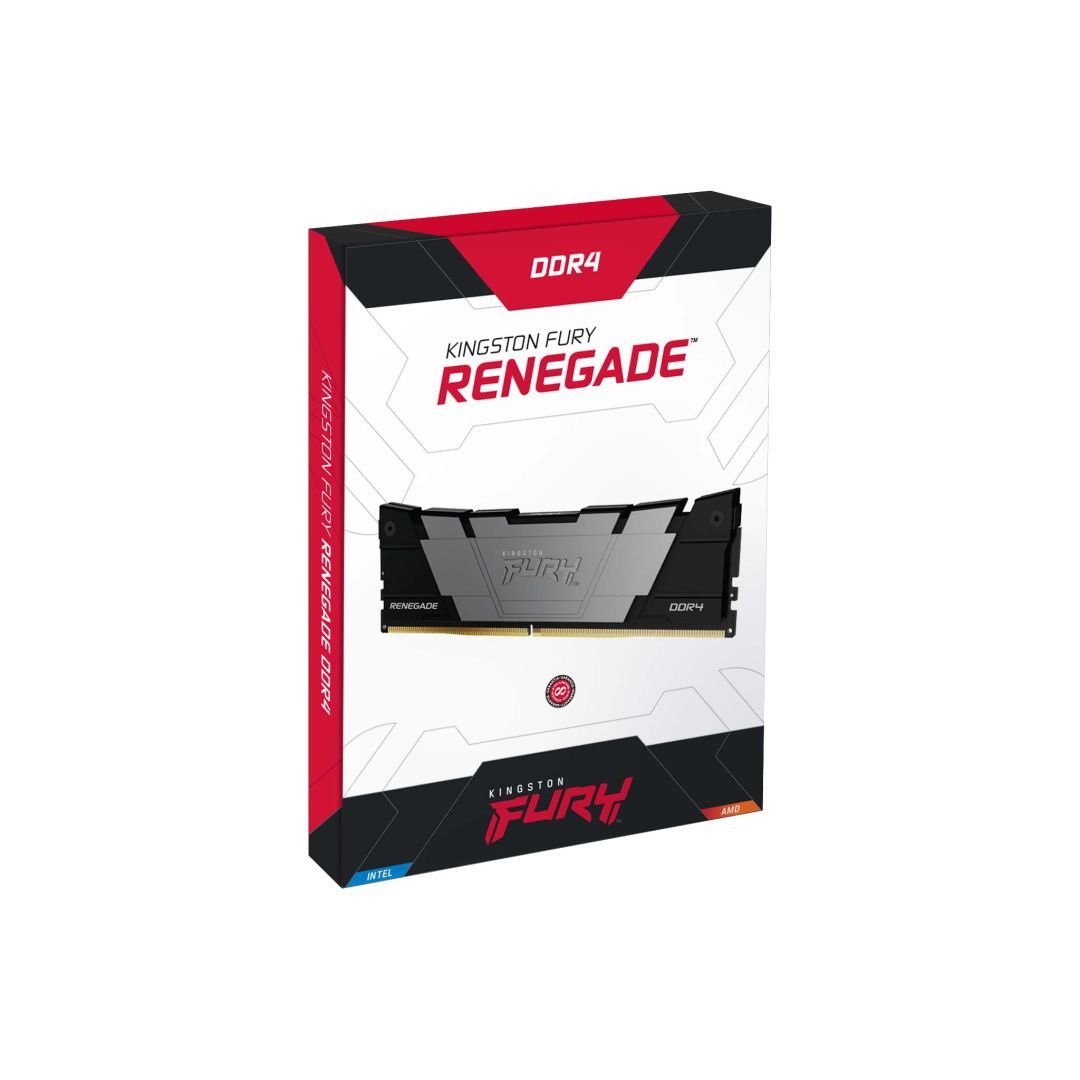 Kingston 64GB DDR4 3600MHz Kit(4x16GB) Fury Renegade Black Kingston 64GB DDR4 3600MHz Kit(4x16GB) Fury Renegade Black