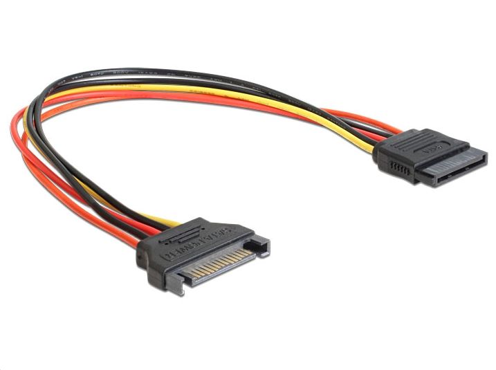 DeLock SATA 15 Pin apa > SATA 15 Pin anya hosszabbító tápkábel 30 cm DeLock SATA 15 Pin apa > SATA 15 Pin anya hosszabbító tápkábel 30 cm
