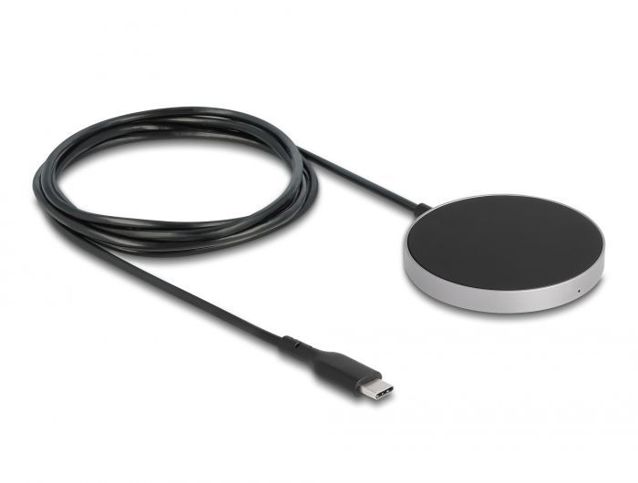 DeLock Wireless Charger with 5W/7,5W/10W/15W Inductive Charging Pad Black