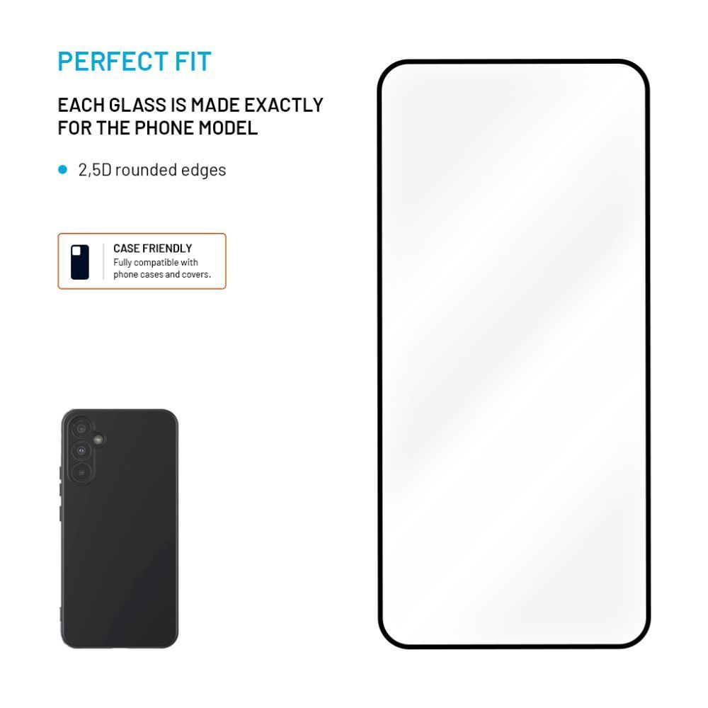 FIXED teljes képernyőt védő 2,5D edzett üveg Samsung Galaxy A36 5G/A56 5G, fekete FIXED teljes képernyőt védő 2,5D edzett üveg Samsung Galaxy A36 5G/A56 5G, fekete