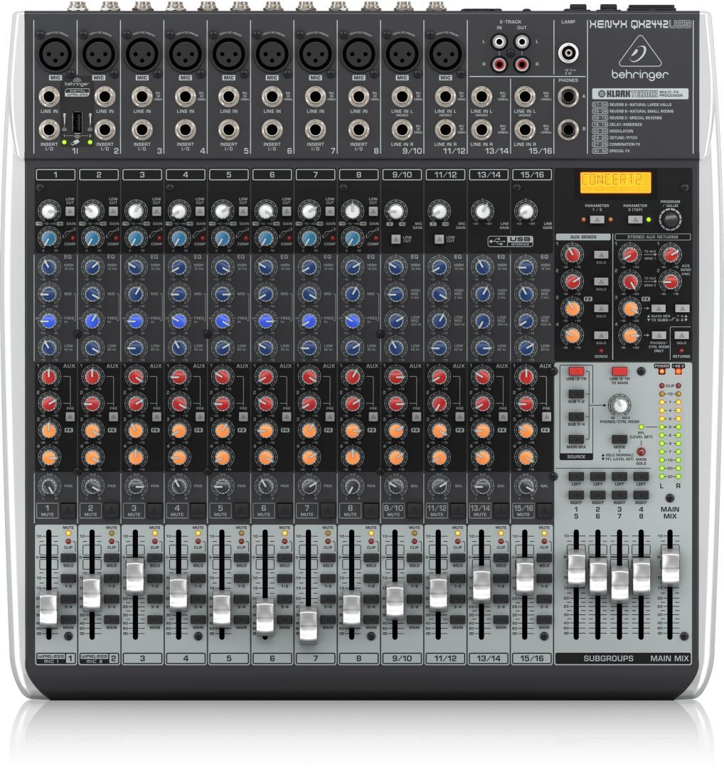 Behringer QX2442USB Keverőpult Black Behringer QX2442USB Keverőpult Black