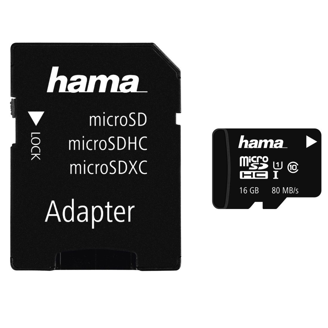 Hama 16GB microSDHC Class 10 UHS-I + adapterrel Hama 16GB microSDHC Class 10 UHS-I + adapterrel
