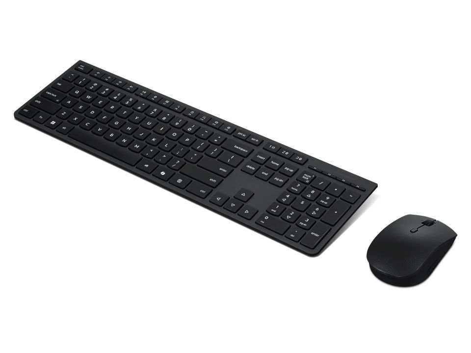 Lenovo Professional Wireless Rechargeable Combo Keyboard and Mouse Black HU
