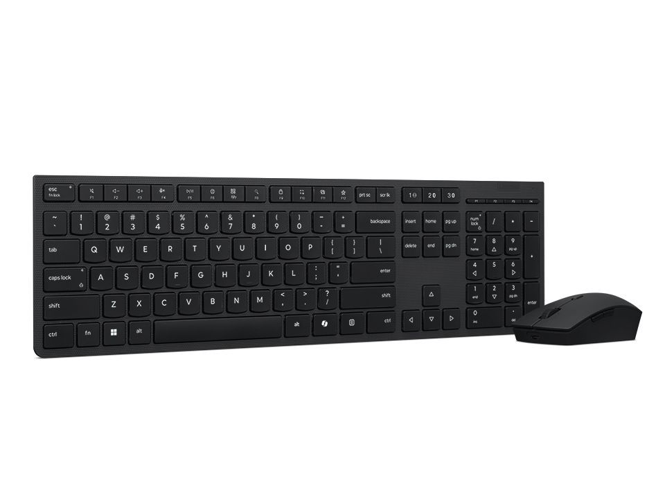 Lenovo Professional Wireless Rechargeable Combo Keyboard and Mouse Black HU