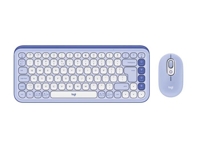 Logitech Pop Icon Wireless Keyboard Combo Lilac/Off White US Logitech Pop Icon Wireless Keyboard Combo Lilac/Off White US