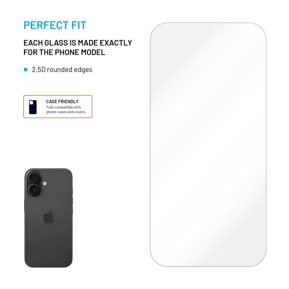 FIXED 2,5D edzett üveg Apple iPhone 17 készülékhez, 2 drb