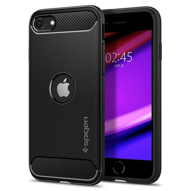 Spigen Rugged Armor, black - iPhone SE (2022/2020) Spigen Rugged Armor, black - iPhone SE (2022/2020)