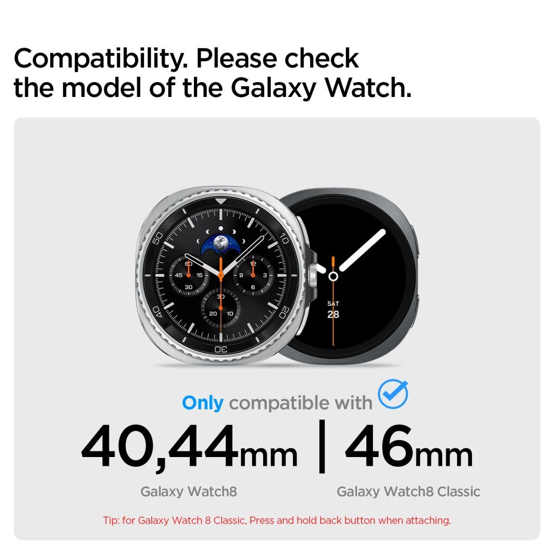 Spigen Modern Fit 316L Band for Samsung Galaxy Watch 8 (40/44/46mm) Silver