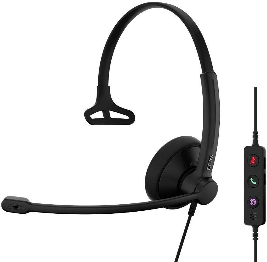 Sennheiser / EPOS Impact 100 Microsoft Teams Mono USB-C/A Headset Black