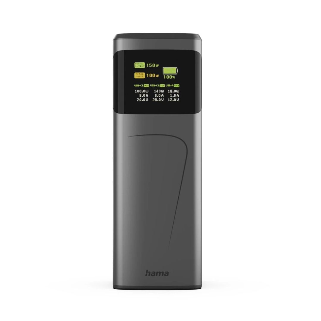 Hama ”High Power” 150W 24000mAh PowerBank Grey Hama ”High Power” 150W 24000mAh PowerBank Grey