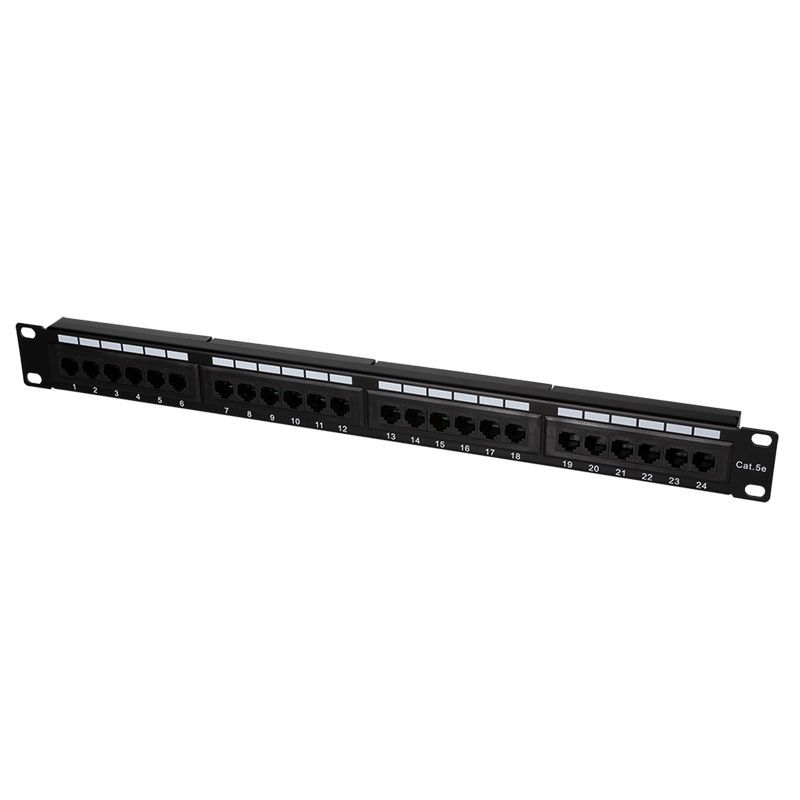 Logilink Cat.5e Patch Panel 24 ports unshielded 19 inch rack mount Black Logilink Cat.5e Patch Panel 24 ports unshielded 19 inch rack mount Black