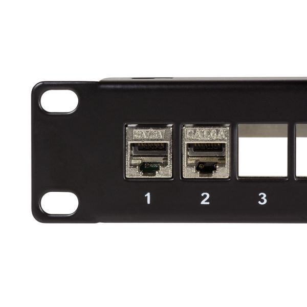 Logilink NK4042 19" patch panel for 24 keystone jacks, 1U unloaded Black Logilink NK4042 19" patch panel for 24 keystone jacks, 1U unloaded Black