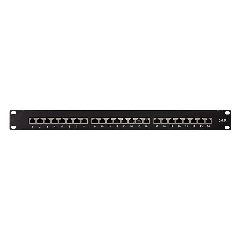 Logilink Cat.6A Patch Panel 24 ports shielded 19 inch rack mount Black Logilink Cat.6A Patch Panel 24 ports shielded 19 inch rack mount Black