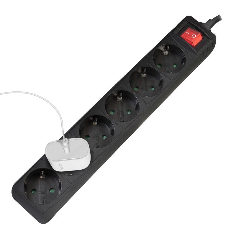 Logilink Hálózati Elosztó Kapcsolóval 6DIN 1,5m Black Logilink Hálózati Elosztó Kapcsolóval 6DIN 1,5m Black