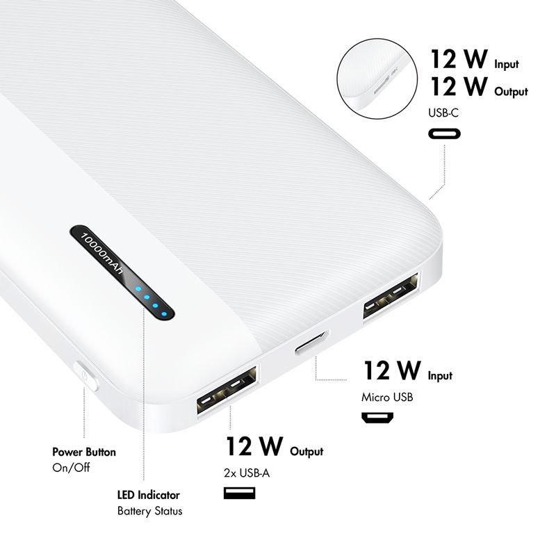 Logilink 10000 mAh PowerBank White