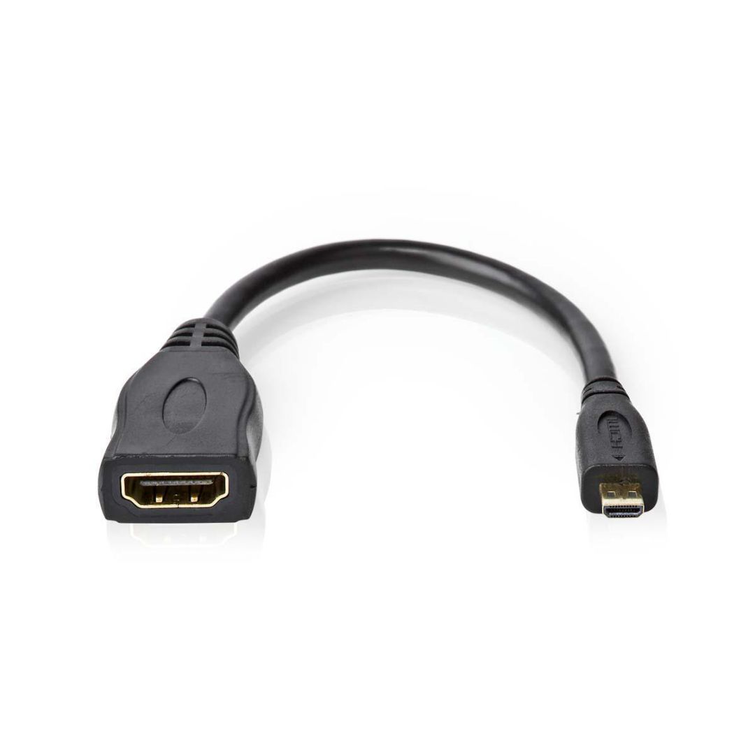 Nedis HDMI Micro Connector HDMI Output 4K@30Hz 0,2m Black