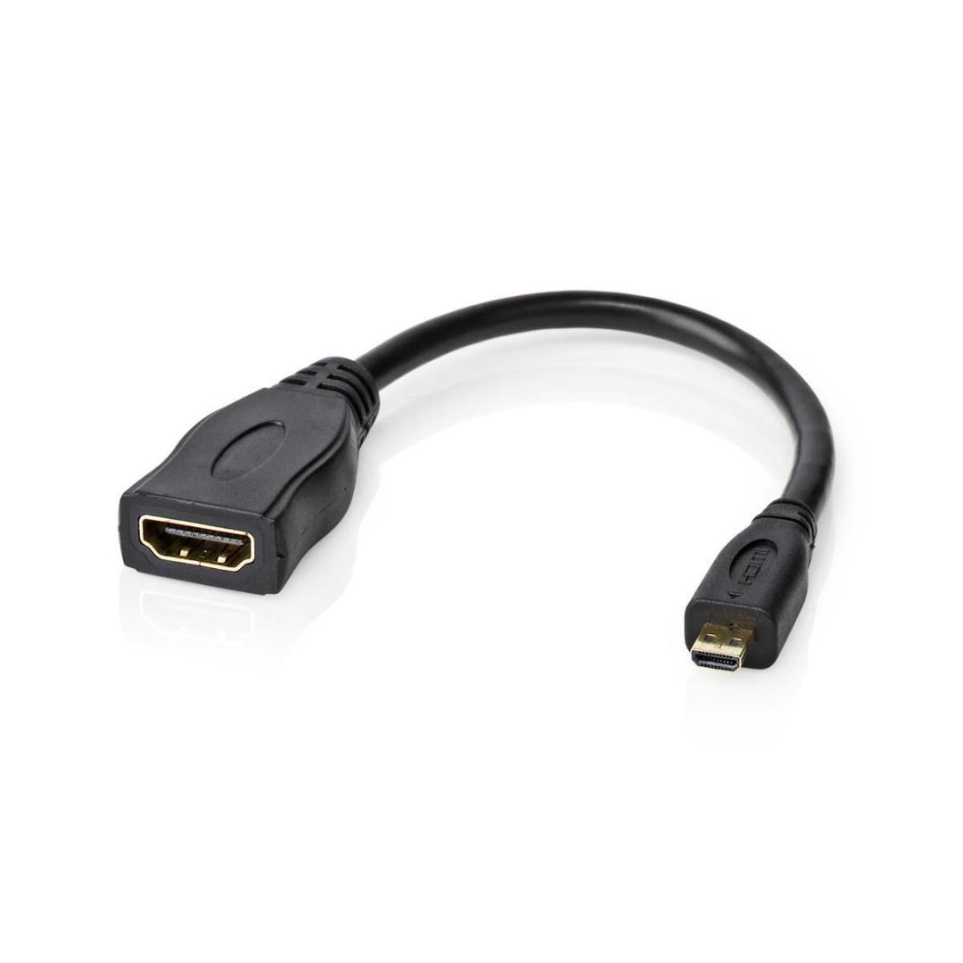 Nedis HDMI Micro Connector HDMI Output 4K@30Hz 0,2m Black