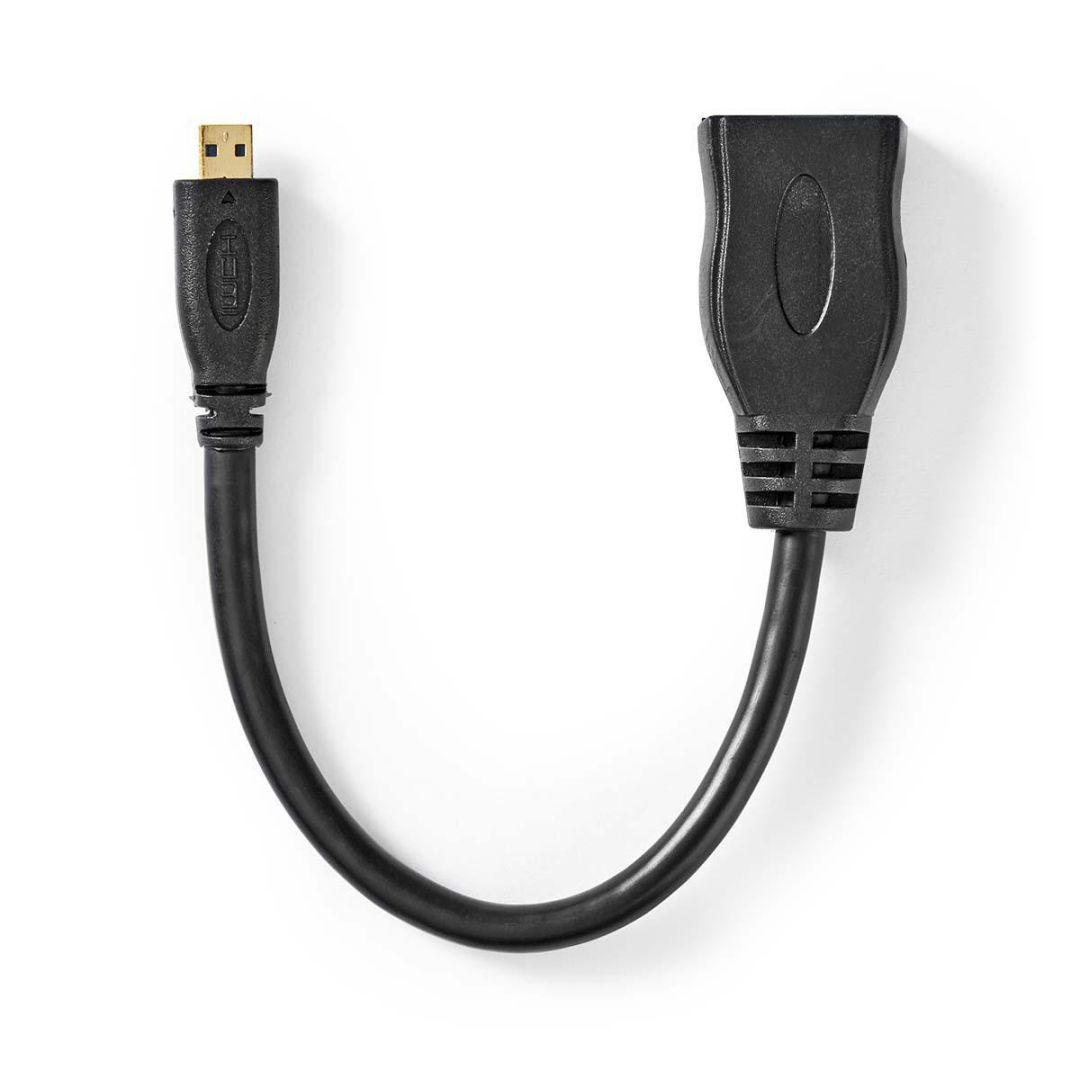 Nedis HDMI Micro Connector HDMI Output 4K@30Hz 0,2m Black