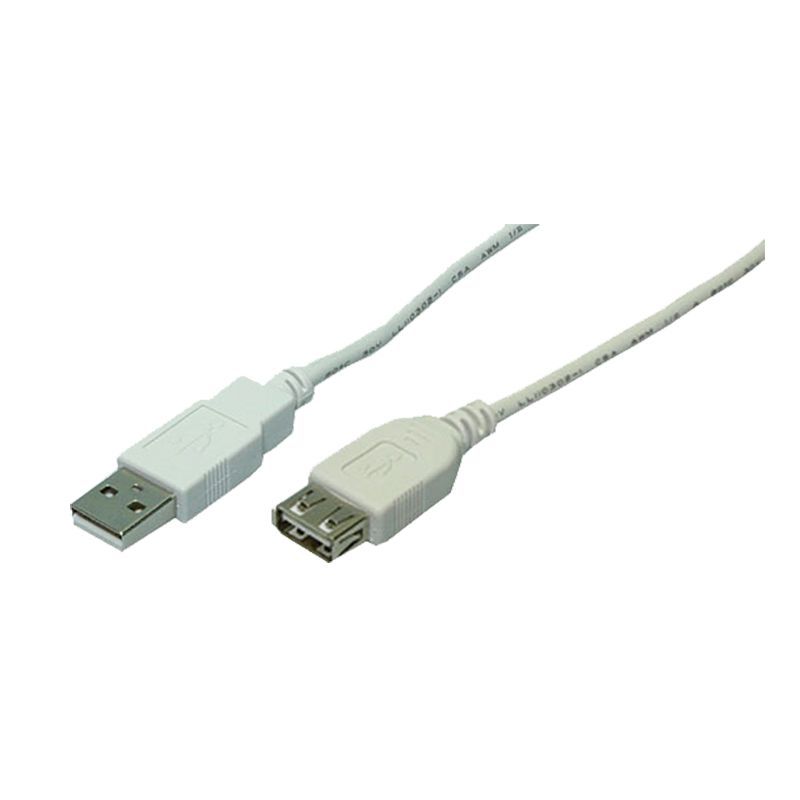 Logilink USB 2.0 cable USB-A/M to USB-A/F 3m Grey Logilink USB 2.0 cable USB-A/M to USB-A/F 3m Grey